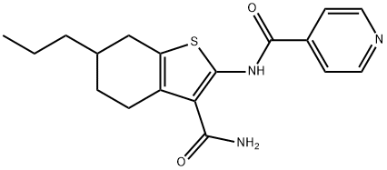 N-(3-carbamoyl-6-propyl-4,5,6,7-tetrahydro-1-benzothiophen-2-yl)pyridine-4-carboxamide Structure