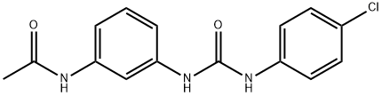 N-[3-[(4-chlorophenyl)carbamoylamino]phenyl]acetamide 化学構造式