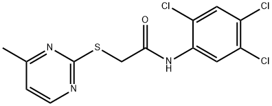 2-(4-methylpyrimidin-2-yl)sulfanyl-N-(2,4,5-trichlorophenyl)acetamide Structure