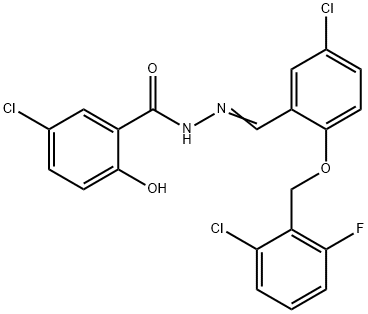 5-chloro-N-[(E)-[5-chloro-2-[(2-chloro-6-fluorophenyl)methoxy]phenyl]methylideneamino]-2-hydroxybenzamide|