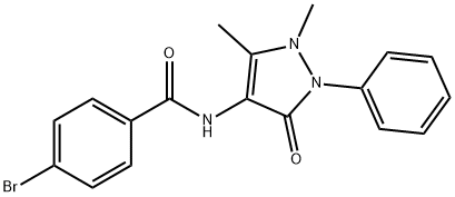 4-bromo-N-(1,5-dimethyl-3-oxo-2-phenylpyrazol-4-yl)benzamide Structure