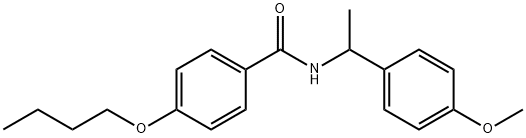 4-butoxy-N-[1-(4-methoxyphenyl)ethyl]benzamide 化学構造式