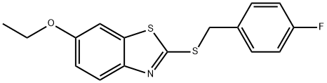 6-ethoxy-2-[(4-fluorophenyl)methylsulfanyl]-1,3-benzothiazole Struktur