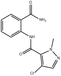 N-(2-carbamoylphenyl)-4-chloro-2-methylpyrazole-3-carboxamide Structure
