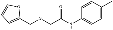 2-(furan-2-ylmethylsulfanyl)-N-(4-methylphenyl)acetamide Struktur