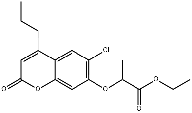 ethyl 2-(6-chloro-2-oxo-4-propylchromen-7-yl)oxypropanoate Structure