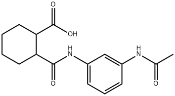 2-[(3-acetamidophenyl)carbamoyl]cyclohexane-1-carboxylic acid Structure