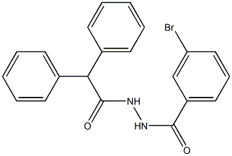 3-bromo-N'-(2,2-diphenylacetyl)benzohydrazide Structure