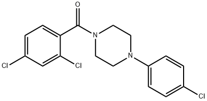 [4-(4-chlorophenyl)piperazin-1-yl]-(2,4-dichlorophenyl)methanone Struktur