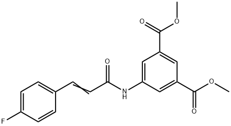 dimethyl 5-[[(E)-3-(4-fluorophenyl)prop-2-enoyl]amino]benzene-1,3-dicarboxylate 结构式