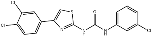 1-(3-chlorophenyl)-3-[4-(3,4-dichlorophenyl)-1,3-thiazol-2-yl]urea 化学構造式