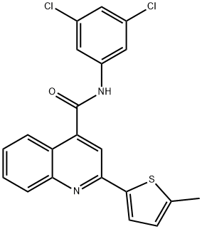 N-(3,5-dichlorophenyl)-2-(5-methylthiophen-2-yl)quinoline-4-carboxamide Structure