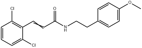 (E)-3-(2,6-dichlorophenyl)-N-[2-(4-methoxyphenyl)ethyl]prop-2-enamide Structure