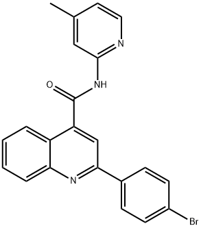 2-(4-bromophenyl)-N-(4-methylpyridin-2-yl)quinoline-4-carboxamide 化学構造式