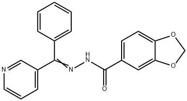 N-[(E)-[phenyl(pyridin-3-yl)methylidene]amino]-1,3-benzodioxole-5-carboxamide Structure