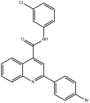 2-(4-bromophenyl)-N-(3-chlorophenyl)quinoline-4-carboxamide 化学構造式