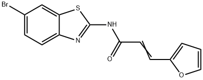(E)-N-(6-bromo-1,3-benzothiazol-2-yl)-3-(furan-2-yl)prop-2-enamide Structure
