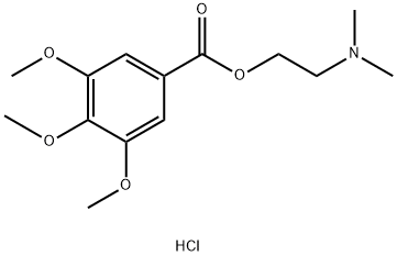 2-(dimethylamino)ethyl 3,4,5-trimethoxybenzoate hydrochloride 化学構造式