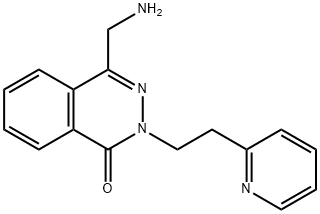 4-(aminomethyl)-2-(2-pyridin-2-ylethyl)phthalazin-1-one 化学構造式