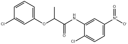 N-(2-chloro-5-nitrophenyl)-2-(3-chlorophenoxy)propanamide Structure