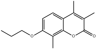 3,4,8-trimethyl-7-propoxychromen-2-one Structure