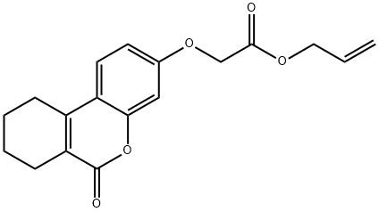 prop-2-enyl 2-[(6-oxo-7,8,9,10-tetrahydrobenzo[c]chromen-3-yl)oxy]acetate Struktur