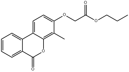 propyl 2-(4-methyl-6-oxobenzo[c]chromen-3-yl)oxyacetate 化学構造式