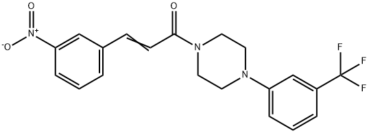 (E)-3-(3-nitrophenyl)-1-[4-[3-(trifluoromethyl)phenyl]piperazin-1-yl]prop-2-en-1-one,432498-56-1,结构式