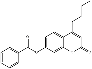 (4-butyl-2-oxochromen-7-yl) benzoate 化学構造式