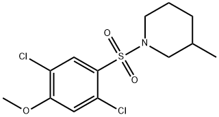 1-(2,5-dichloro-4-methoxyphenyl)sulfonyl-3-methylpiperidine Struktur