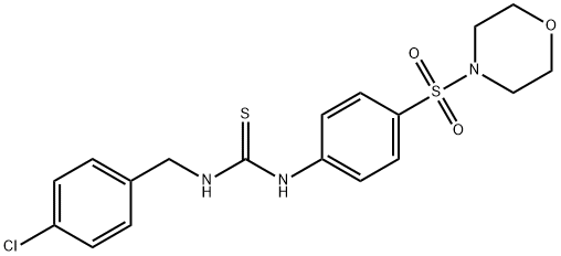 1-[(4-chlorophenyl)methyl]-3-(4-morpholin-4-ylsulfonylphenyl)thiourea Structure