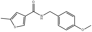 N-[(4-methoxyphenyl)methyl]-5-methylthiophene-3-carboxamide 结构式