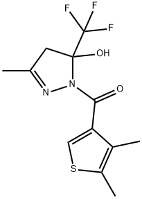 (4,5-dimethylthiophen-3-yl)-[5-hydroxy-3-methyl-5-(trifluoromethyl)-4H-pyrazol-1-yl]methanone Structure