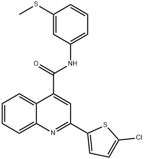 2-(5-chlorothiophen-2-yl)-N-(3-methylsulfanylphenyl)quinoline-4-carboxamide Structure