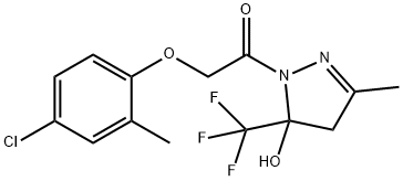 2-(4-chloro-2-methylphenoxy)-1-[5-hydroxy-3-methyl-5-(trifluoromethyl)-4H-pyrazol-1-yl]ethanone Structure