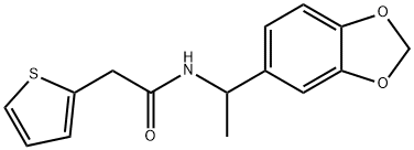 N-[1-(1,3-benzodioxol-5-yl)ethyl]-2-thiophen-2-ylacetamide Struktur