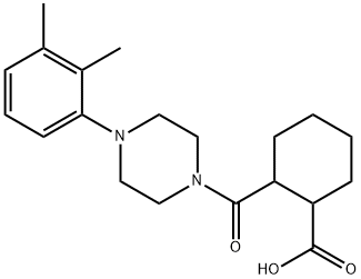 2-[4-(2,3-dimethylphenyl)piperazine-1-carbonyl]cyclohexane-1-carboxylic acid Struktur