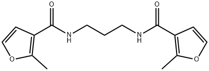 2-methyl-N-[3-[(2-methylfuran-3-carbonyl)amino]propyl]furan-3-carboxamide 结构式