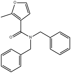 N,N-dibenzyl-2-methylfuran-3-carboxamide Struktur