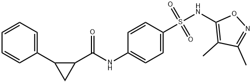 N-[4-[(3,4-dimethyl-1,2-oxazol-5-yl)sulfamoyl]phenyl]-2-phenylcyclopropane-1-carboxamide|