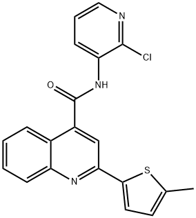 N-(2-chloropyridin-3-yl)-2-(5-methylthiophen-2-yl)quinoline-4-carboxamide Struktur