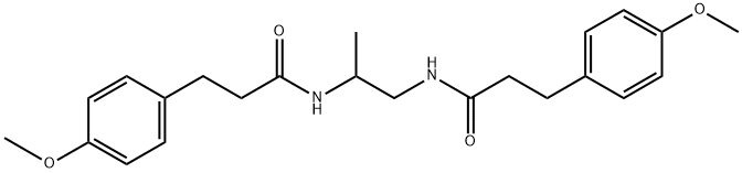 3-(4-methoxyphenyl)-N-[2-[3-(4-methoxyphenyl)propanoylamino]propyl]propanamide 化学構造式