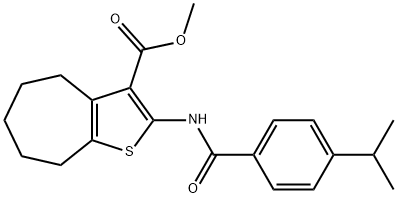 438474-18-1 methyl 2-[(4-propan-2-ylbenzoyl)amino]-5,6,7,8-tetrahydro-4H-cyclohepta[b]thiophene-3-carboxylate