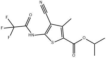 propan-2-yl 4-cyano-3-methyl-5-[(2,2,2-trifluoroacetyl)amino]thiophene-2-carboxylate,438530-27-9,结构式