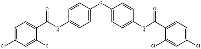 2,4-dichloro-N-[4-[4-[(2,4-dichlorobenzoyl)amino]phenoxy]phenyl]benzamide Struktur