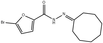 5-bromo-N-(cyclooctylideneamino)furan-2-carboxamide 化学構造式