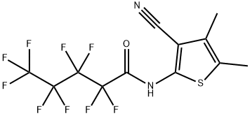 N-(3-cyano-4,5-dimethylthiophen-2-yl)-2,2,3,3,4,4,5,5,5-nonafluoropentanamide Structure