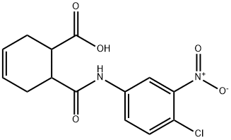 6-[(4-chloro-3-nitrophenyl)carbamoyl]cyclohex-3-ene-1-carboxylic acid 结构式