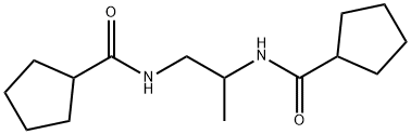 N-[2-(cyclopentanecarbonylamino)propyl]cyclopentanecarboxamide 结构式