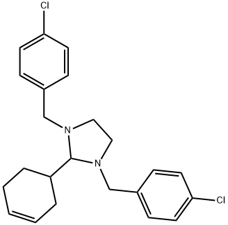 1,3-bis[(4-chlorophenyl)methyl]-2-cyclohex-3-en-1-ylimidazolidine Struktur